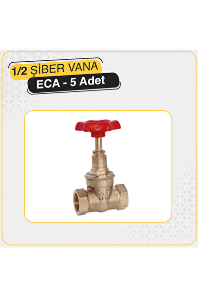 NVT YAPI İNŞAAT Eca Şiber Vana 1/2" Su Sayaç Vanası (5 ADET)