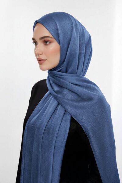 Mizalle Sim Dokulu Mavi Şal