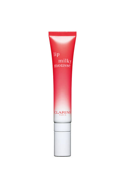 Clarins , Lip Milky Mousse, Satin Finish, Lip Balm, 01, Milky Strawberry, 10 ml