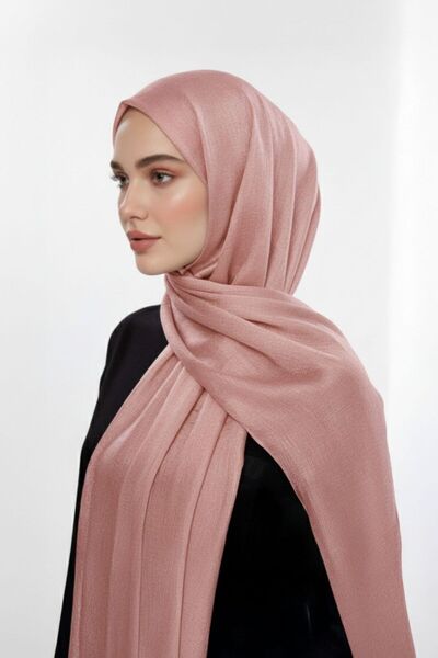 Mizalle Sim Dokulu Pembe Şal