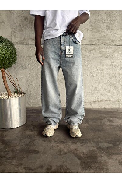 KağanKY Blue Washed Relax Baggy Jean
