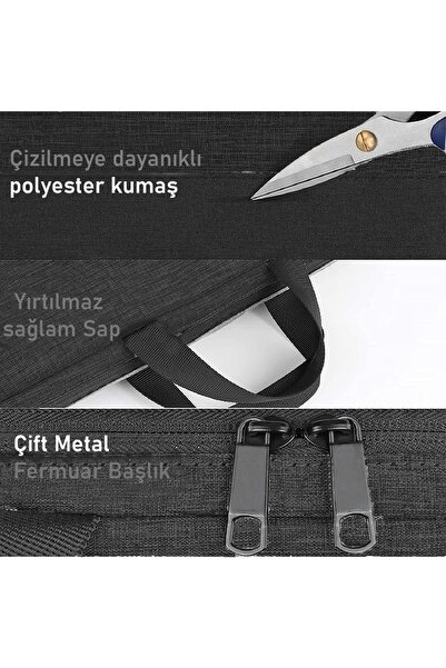 the modawest Siyah Organizer 15,6-16,1 Inç Omuz Askılı Notebook Bilgisayar Çantası/15