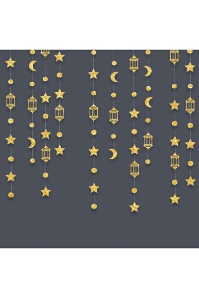 FUREUL ٥ عبوات - فوانيس عيد مبارك على شكل نجمة وهلال، زينة رمضانية