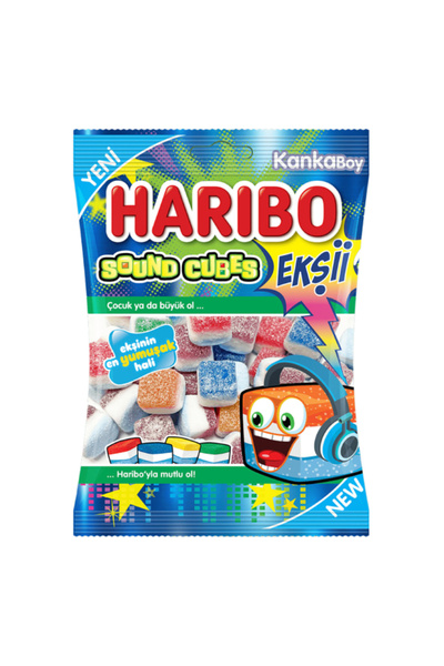 Haribo Ekşii Sound Cubes 70 Gr * 24 Adet