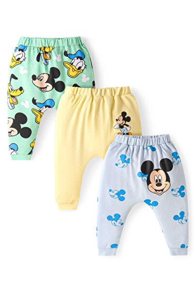 Babyhug Disney جوارب طويلة محبوكة لحفاضات الأطفال بتصميم ميكي ماوس، عبوة من 3...