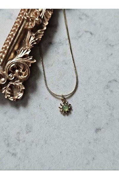 Çelik Vintage Güneş Kolye