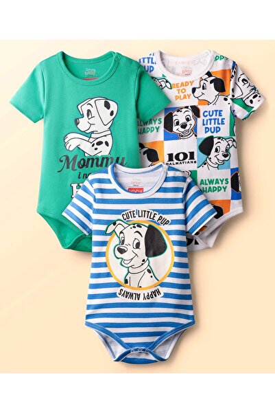 Babyhug Disney ملابس أطفال قطنية محبوكة 100% بنقشة 101 كلب مرقش، عبوة من 3 قط...