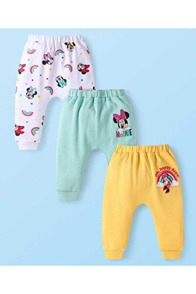 Babyhug Disney جوارب طويلة محبوكة لحفاضات الأطفال بتصميم ميني ماوس (عبوة من 3...
