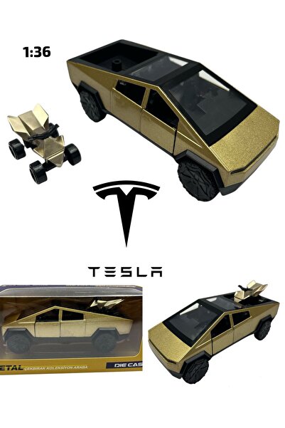 afreyz oyuncak Oyuncak Tesla Cybertruck Çek Bırak Tesla Ve Atv 1:36 Ölçek Ön ...