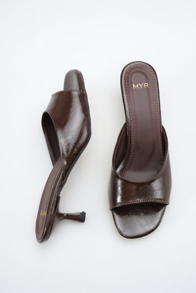 meyra'nın ayakkabıları Women's Heeled Sandals Dark Brown Yanki