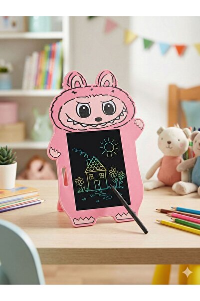 CEBER TİCARET Labubulu Çocuk Dijital Kalemli Çizim Yazı Tahtası Lcd Not Defte...