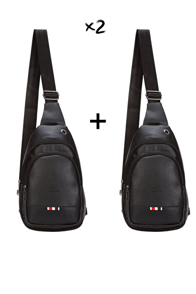 Newish Polo Unisex Leather Crossbody Bag Chest Bag Reversible Shoulder Bag wi...