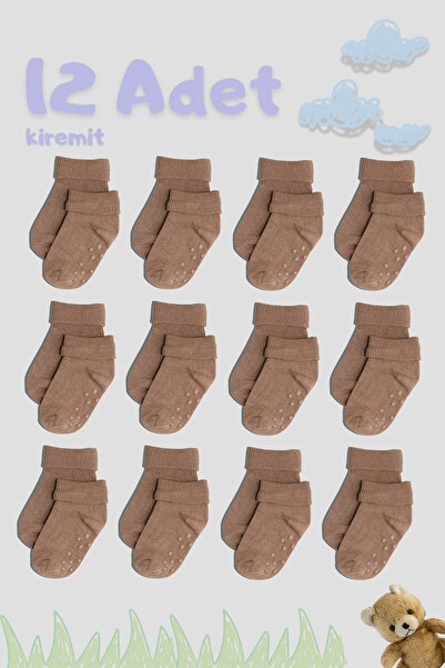 CNT Baby Boy/Girl Anti-Slip Cotton Soft Socks – Pack of 12