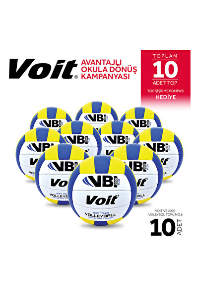 FeyzaDesign Voleybol Topu ve Şişirme Pompası Seti 10'lu, Spor Eğlencesi İçin ...