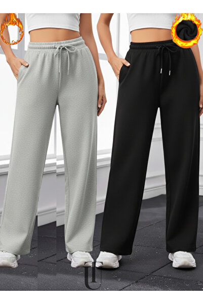 CAONNES Γυναικείο Oversize 2 τεμάχια Χειμερινό βαμβακερό εσωτερικό, μαύρο και...