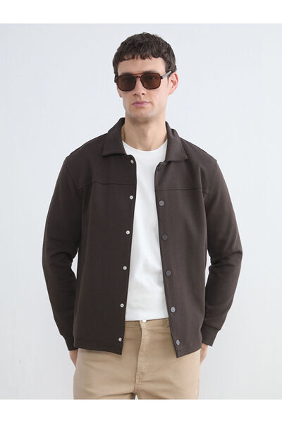 LC Waikiki Καφέ Ανδρικό Παλτό Άνετης Εφαρμογής