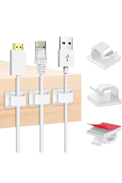 JZS Outdoor Light Clips Adhesive Cable Clips for String Lights Wall Mount Whi...