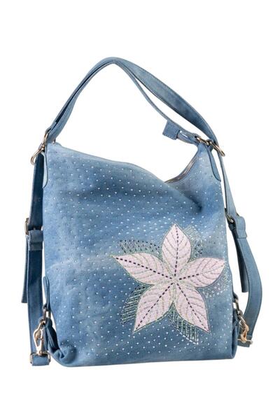 Guja C1085 Γυναικεία Εισαγόμενη Τσάντα Τζιν με Πέτρες
