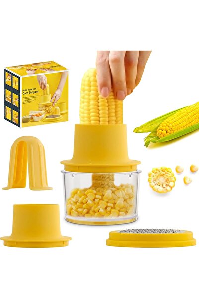 Arabest Corn Stripper and Peeler Tool with Bowl, Quick & Safe Corn Kernel Cut...