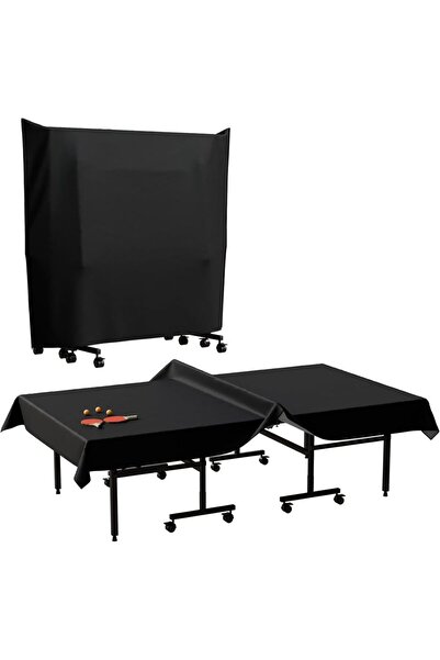 Choice 210D Black Ping Pong Table Cover 600D Oxford Fabric Heavy Duty Waterpr...