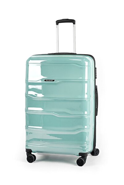 POLO&SKY Azra Model Mint Yeşili PP Polipropilen Kırılmaz Büyük Boy Valiz Bavul