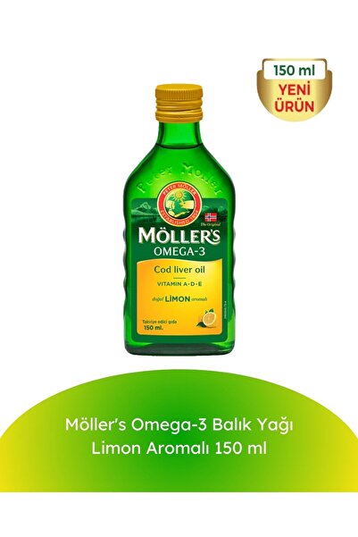 Möller's Möllers Omega-3 Cod Liver Oil Limon Aromalı 150 ml