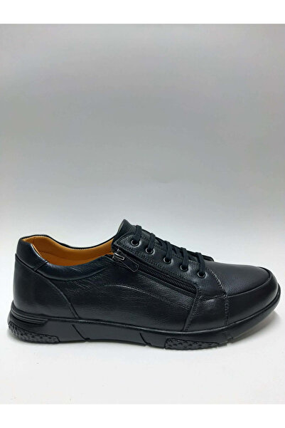 Luis Figo Genuine Leather Zippered Large Size (45-46....) Black Flexible Rubb...