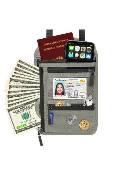 Arabest Travel Neck Wallet Pouch Passport Holder Cell Phone Purse Crossbody B...