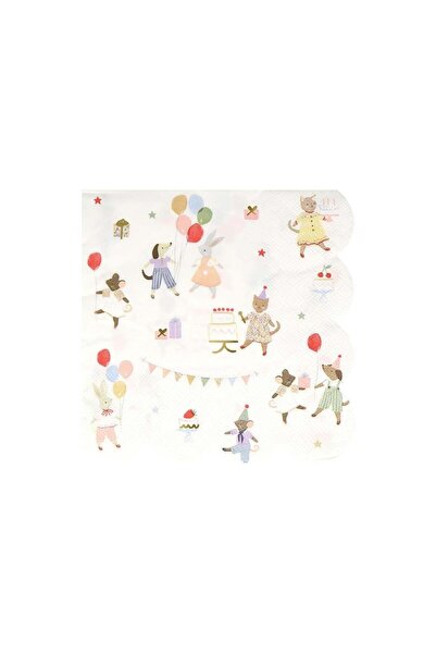 Meri Meri - Animal Friends Peçete - L - 16 Adet