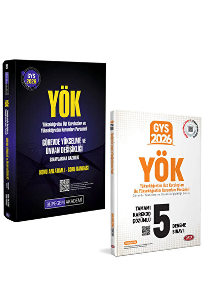 Data Yayınları 2026 Data GYS YÖK Görevde Yükselme Konu Anlatımlı Soru Bankası...