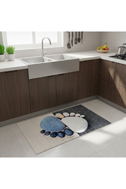 PATRU ANOTIMPURI Anti-slip carpet, Digital 3D, 60 X 110 CM