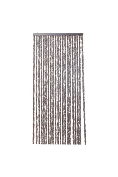 Q DECOR home&kids&garden Chenille Door Curtain, Brown and Beige, 90x210 cm, 2...