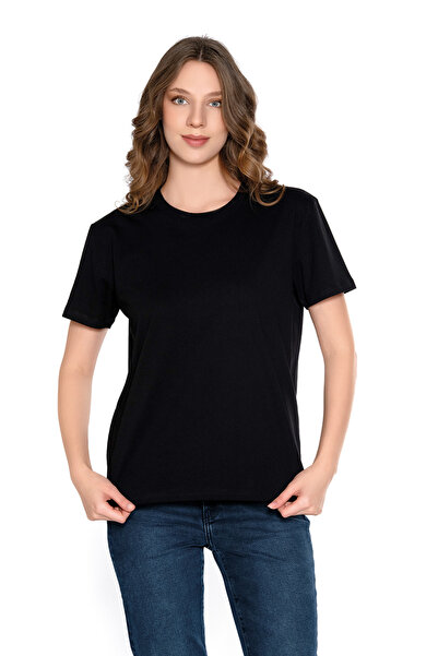 Belinay 8009 Tricou supradimensionat pentru femei, 100% bumbac, cu decolteu t...
