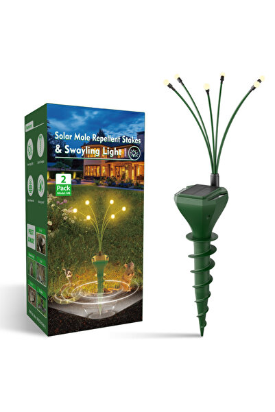 PELLER Pro Güneş Enerjili Köstebek,Yılan Kovucu Sallanan LED Işıklı – Bahçe K...