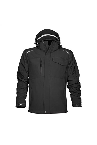 ardon Jacheta neagră impermeabilă cu glugă, culoarea negru, softshell, R8ED