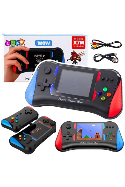 FOXMAG24 LEAN Toys X7M φορητή κονσόλα, 500 παιχνίδια, οθόνη 3,5 ιντσών, σετ μ...