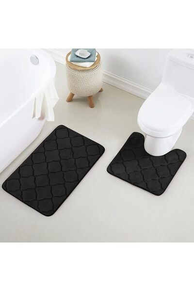 Arabest Memory Foam Bathroom Rugs Sets 2 Piece, Extra Soft Absorbent Quick Dr...
