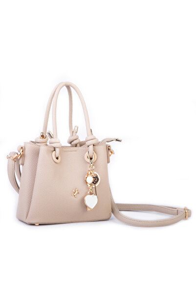 Nas Bag Women's Charmlı Mini Handbag and Crossbody Bag (Width: 19 Cm, Height:...