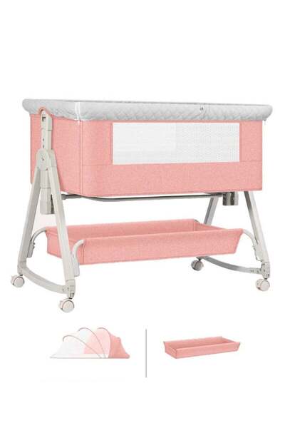 Arabest سرير أطفال حديثي الولادة، سرير كبير قابل للفصل، سرير أطفال محمول قابل...