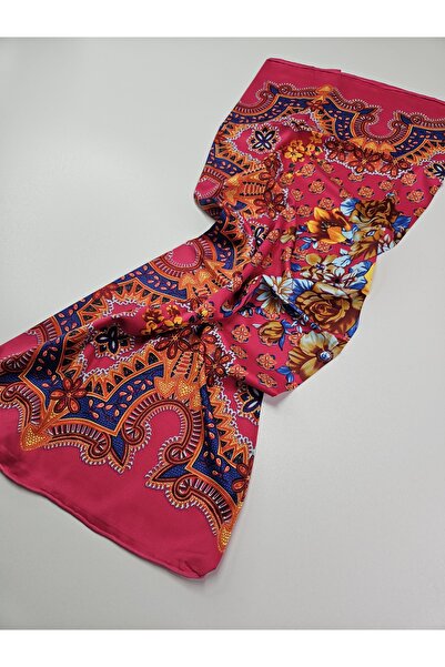 tomrisboutique وشاح حريري فاخر مربع الشكل مقاس 90×90 سم