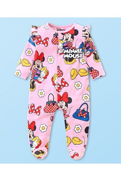 Babyhug Disney بيجامة نوم بأكمام طويلة من نسيج متداخل مزينة برسومات ميني ماوس...