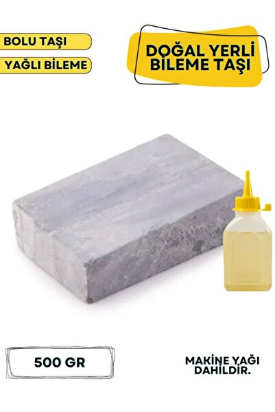 Macrostar Doğal Bolu Bileme Taşı Yağlı Bileme Taşı Siyah Taş 500 gr