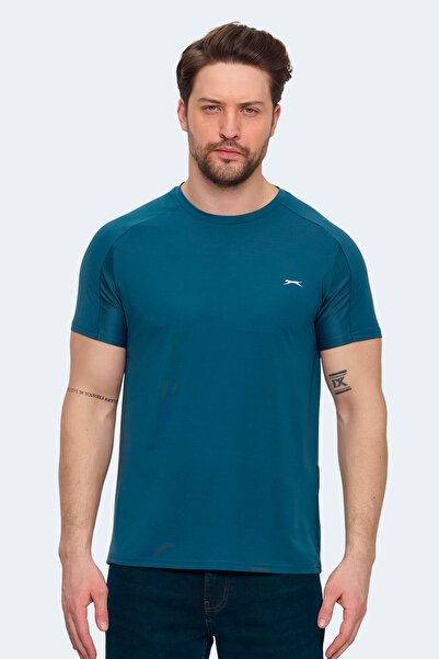 Slazenger Vishal Ktn Men's Slim Fit Petrol T-Shirt