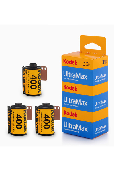 Kodak Ultramax 400 Asa 36Pozluk Analog Renkli Film (3'lü Paket) S.K.t. 2026-08