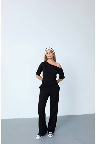 KECHİ WOMAN Modal fabric off-shoulder two-piece set