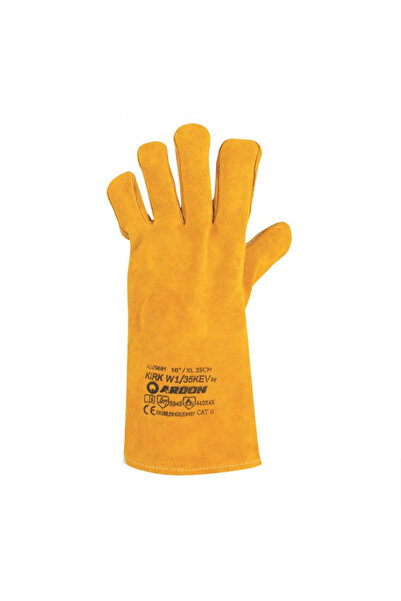 ardon Protective leather welding gloves, yellow color, split cowhide, kevlar ...