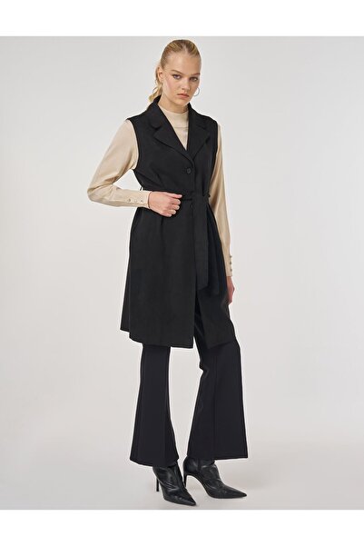 Kayra Dikiş Detaylı Süet Yelek