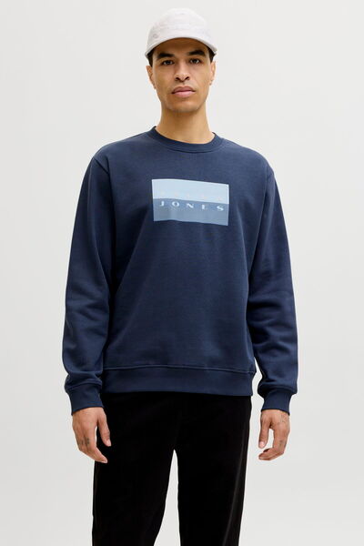 Jack & Jones Men's Sweatshirt with Chest Logo Print - Fusion