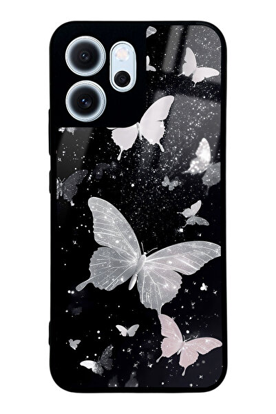 Spoyi Oppo Reno 14F Kelebek Tasarımlı Glossy Telefon Kılıfı