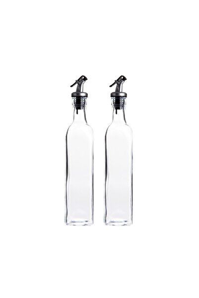 wei inox Set 2 sticle pentru ulei+otet, sticla, transparenta, 500 ml